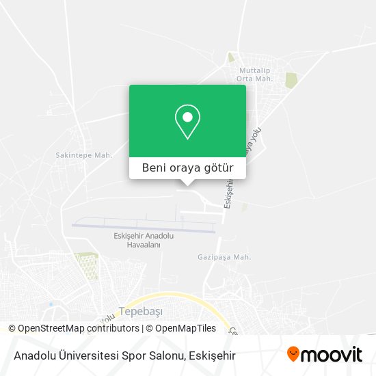 Anadolu Üniversitesi Spor Salonu harita