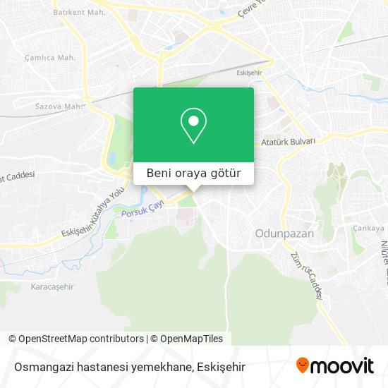 Osmangazi hastanesi yemekhane harita