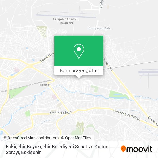 Eskişehir Büyükşehir Belediyesi Sanat ve Kültür Sarayı harita