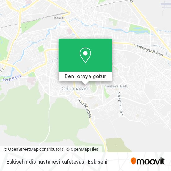 Eskişehir diş hastanesi  kafeteyası harita