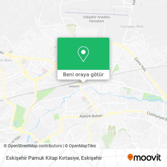 Eskişehir Pamuk Kitap Kırtasiye harita