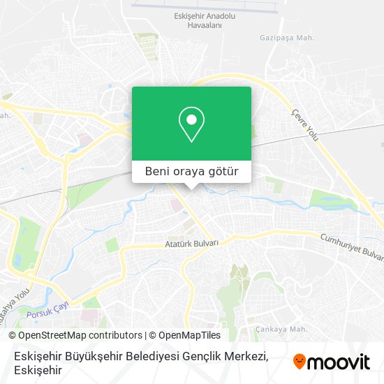 Eskişehir Büyükşehir Belediyesi Gençlik Merkezi harita