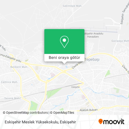 Eskişehir Meslek Yüksekokulu harita