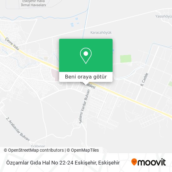 Özçamlar Gıda Hal No 22-24 Eskişehir harita
