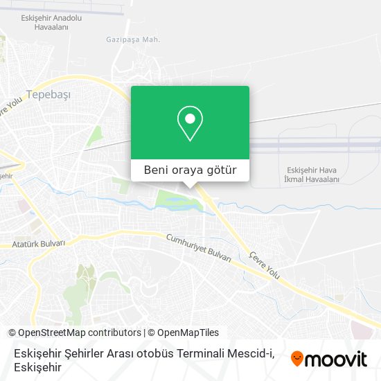 Eskişehir Şehirler Arası otobüs Terminali Mescid-i harita