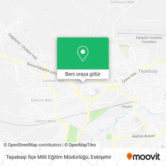 Tepebaşı İlçe Milli Eğitim Müdürlüğü harita