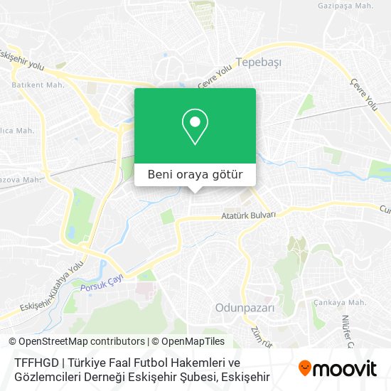 TFFHGD | Türkiye Faal Futbol Hakemleri ve Gözlemcileri Derneği Eskişehir Şubesi harita