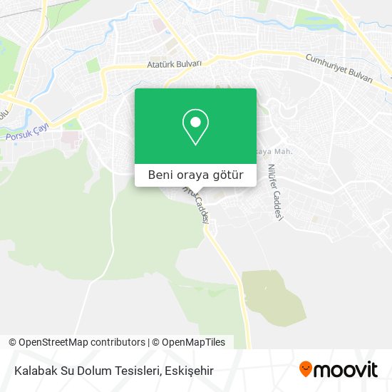 Kalabak Su Dolum Tesisleri harita