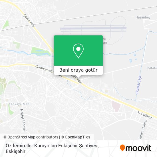 Özdemireller Karayolları Eskişehir Şantiyesi harita