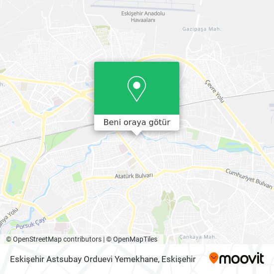 Eskişehir Astsubay Orduevi Yemekhane harita