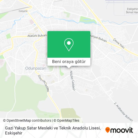 Gazi Yakup Satar Mesleki ve Teknik Anadolu Lisesi harita