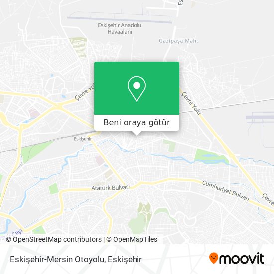 Eskişehir-Mersin Otoyolu harita