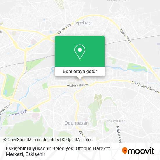 Eskişehir Büyükşehir Belediyesi Otobüs Hareket Merkezi harita