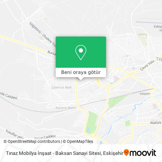 Tınaz Mobilya İnşaat - Baksan Sanayi Sitesi harita