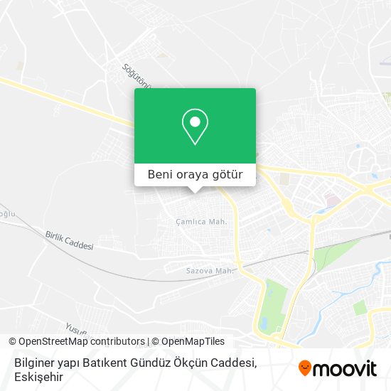 Bilginer yapı Batıkent Gündüz Ökçün Caddesi harita