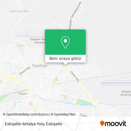 Eskişehir-Antalya Yolu harita