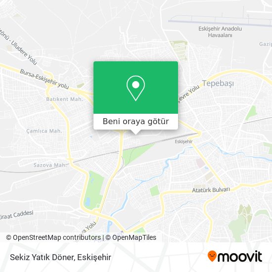 Sekiz Yatık Döner harita