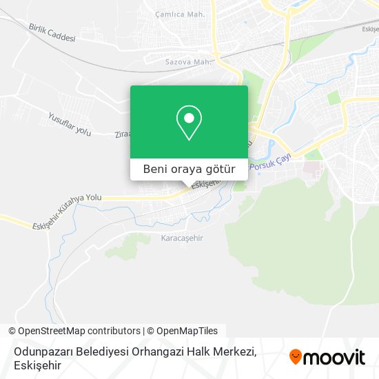 Odunpazarı Belediyesi Orhangazi Halk Merkezi harita