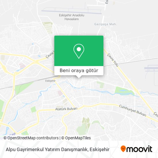 Alpu Gayrimenkul Yatırım Danışmanlık harita