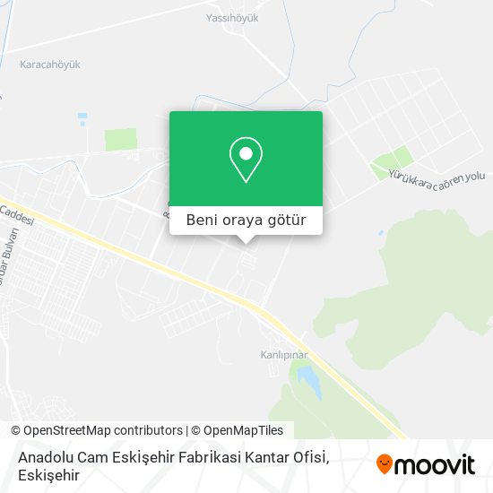 Anadolu Cam Eski̇şehi̇r Fabri̇kasi Kantar Ofi̇si̇ harita