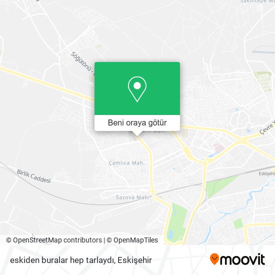 eskiden buralar hep tarlaydı harita