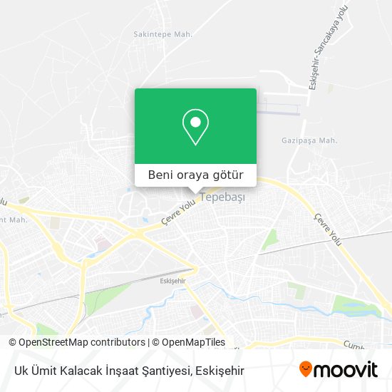Uk Ümit Kalacak İnşaat Şantiyesi harita