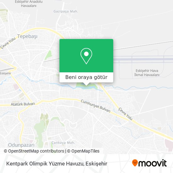 Kentpark Olimpik Yüzme Havuzu harita