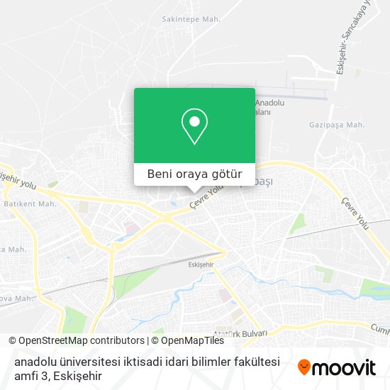 anadolu üniversitesi iktisadi idari bilimler fakültesi amfi 3 harita