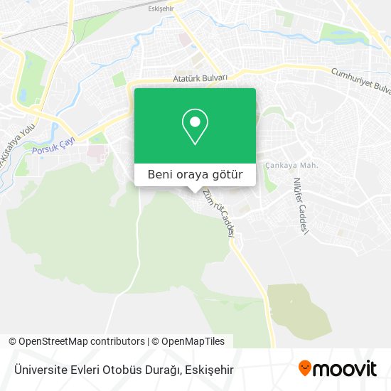 Üniversite Evleri Otobüs Durağı harita