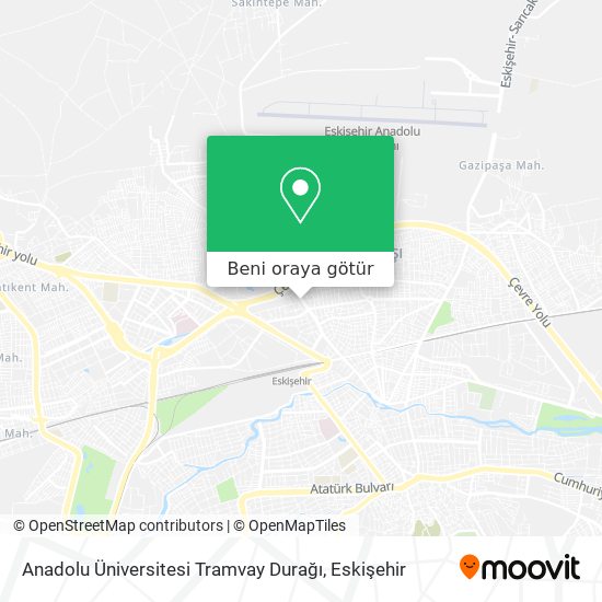 Anadolu Üniversitesi Tramvay Durağı harita