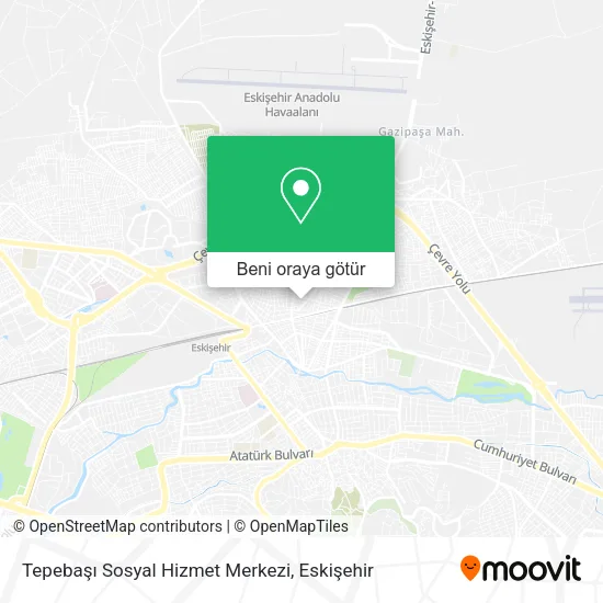 Tepebaşı Sosyal Hizmet Merkezi harita