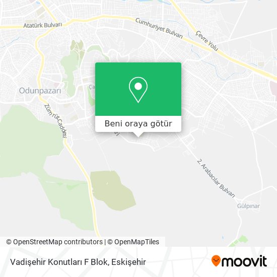 Vadişehir Konutları F Blok harita