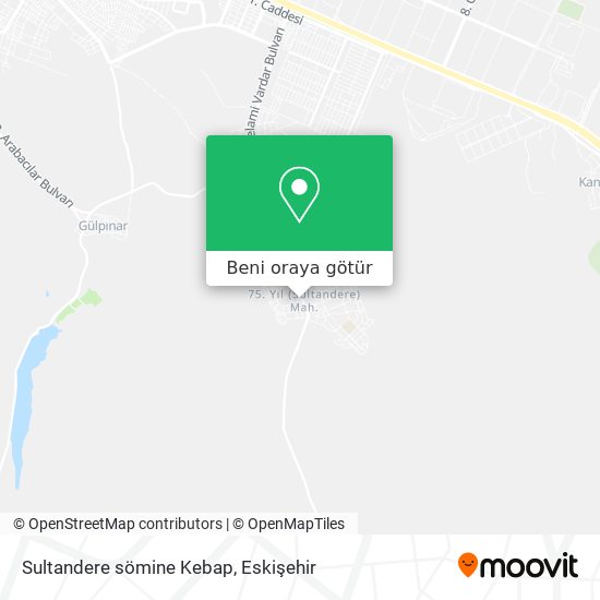 Sultandere sömine Kebap harita