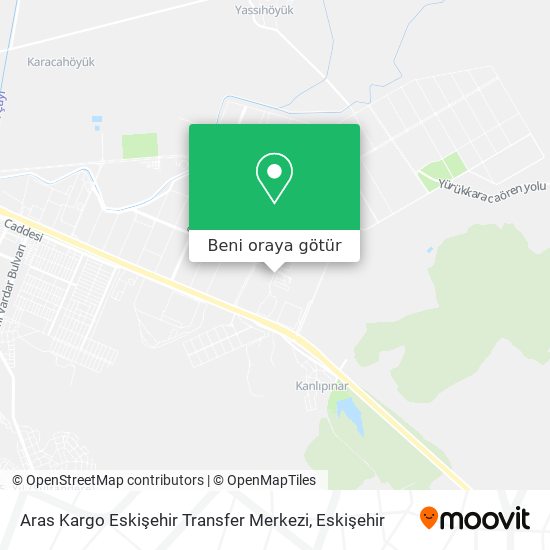 Aras Kargo Eskişehir Transfer Merkezi harita