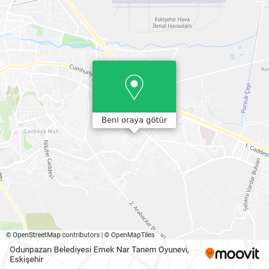 Odunpazarı Belediyesi Emek Nar Tanem Oyunevi harita