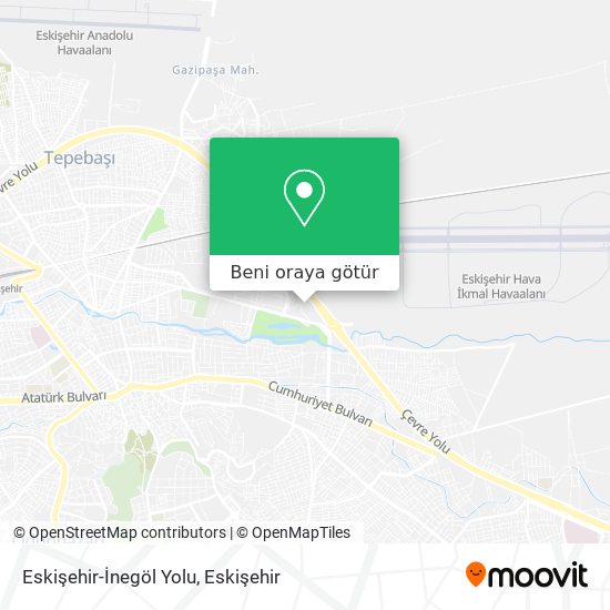 Eskişehir-İnegöl Yolu harita