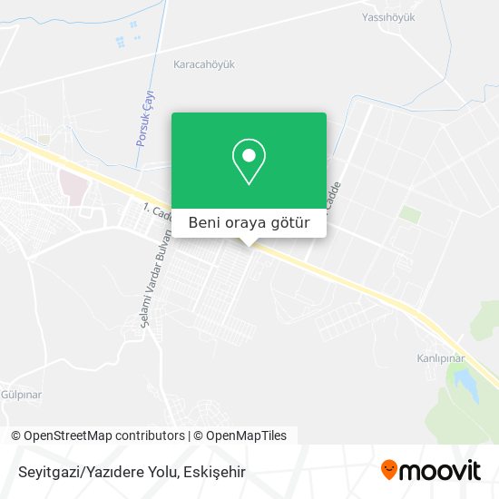 Seyitgazi/Yazıdere Yolu harita