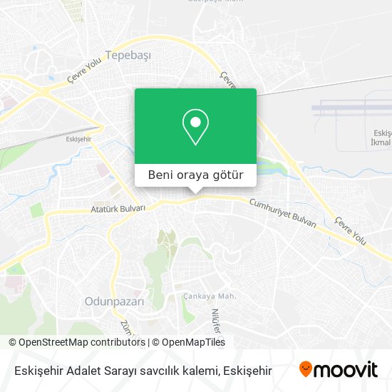 Eskişehir Adalet Sarayı savcılık kalemi harita