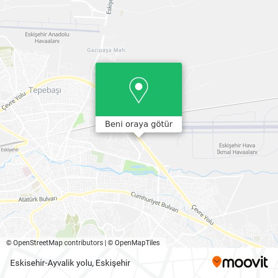 Eskisehir-Ayvalik yolu harita