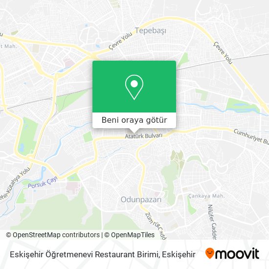 Eskişehir Öğretmenevi Restaurant Birimi harita