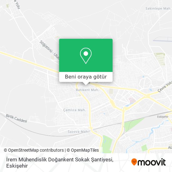 İrem Mühendislik Doğankent Sokak Şantiyesi harita