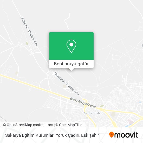 Sakarya Eğitim Kurumları Yörük Çadırı harita