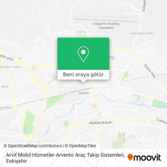 Arvif Mobil Hizmetler-Arvento Araç Takip Sistemleri harita