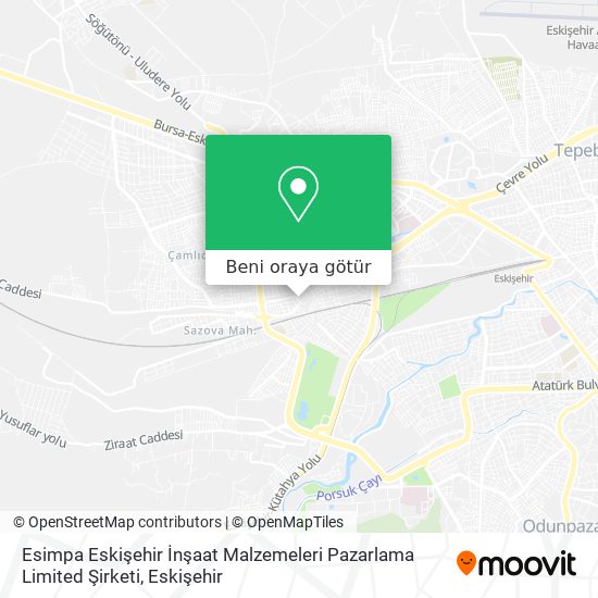 Esimpa Eskişehir İnşaat Malzemeleri Pazarlama Limited Şirketi harita