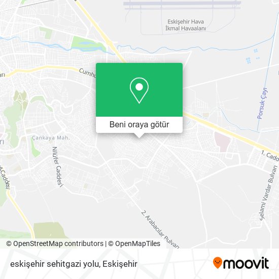 eskişehir sehitgazi yolu harita