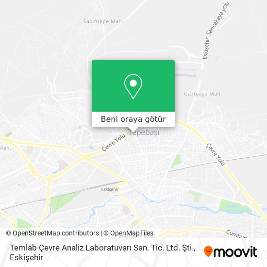 Temlab Çevre Analiz Laboratuvarı San. Tic. Ltd. Şti. harita