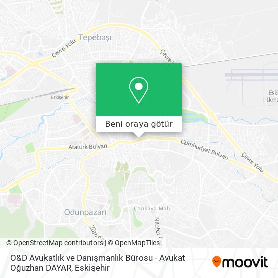 O&D Avukatlık ve Danışmanlık Bürosu - Avukat Oğuzhan DAYAR harita
