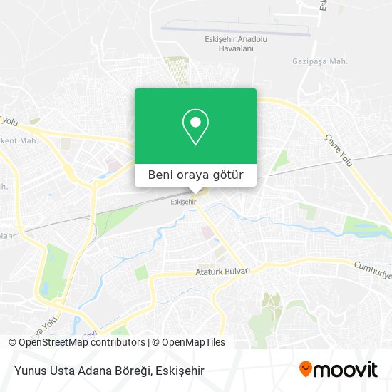 Yunus Usta Adana Böreği harita