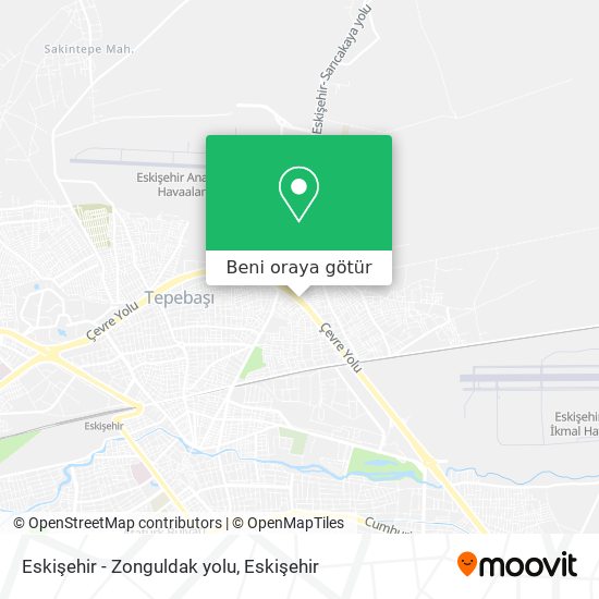 Eskişehir - Zonguldak yolu harita