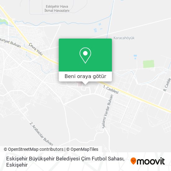 Eskişehir Büyükşehir Belediyesi Çim Futbol Sahası harita